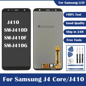 100% Тест LCD Дисплей За Samsung J4 Основната J410 SM-J410D SM-J410F SM-J410G SM-J410F/DS LCD Сензорен дисплей и Цифров Преобразувател в събирането на