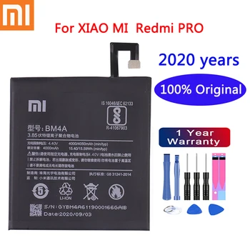 2020 година 100% оригинална Батерия 4000 mah BM4A Батерии за телефони Xiaomi Hongmi Redmi Pro Battery + инструменти
