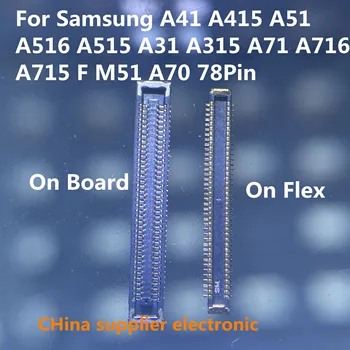 78Pin USB Конектор за зареждане на спк стартира строителни Samsung A41 A415 A51 A516 A515 A31 A315 A71 A716 A715 F M51 A70 Конектор за Зарядно устройство На борда На Flex