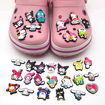 Aoger 30 комплекта Sanrio Hello kitty Kuromi Kawaii Shoe Croc Окачване за Сабо И Сандали Украса Обтегач За Обувки JIBZ