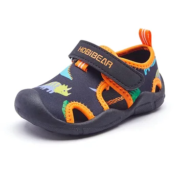 Водоустойчив обувки HOBIBEAR за момчета и момичета, бързо съхнещи сандали за водни спортове със затворени пръсти За деца/Little Kid