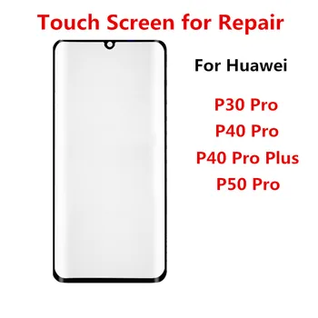 Външен екран P50Pro за Huawei P50 P40 Pro Plus P30, размерът на тъчпада, LCD дисплей, със Стъклен капак, обектив, Ремонт, Замяна на части