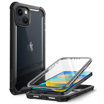 За iPhone 14 Плюс Case 6,7 инча (випуск 2022 г.) I-BLASON Арес Двуслойни здрав прозрачен калъф-броня с вградена защита на екрана
