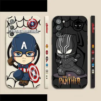 Калъф Marvel's Captain America Black Panther За Samsung A30 A20S A10S A10 A14 Note 20 10 M32 M22 Pro Plus Lite Ultra 4G 5G Case