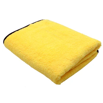 Кърпа от микрофибър за автомивка, Кърпа за подсушаване на автомобила, Подшитая кърпа за грижа за автомобила, Впитывающее Меко голяма кърпа, Голям размер на 92 * 56 см