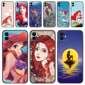 Луксозен Калъф За Телефон Ariel The Mermaid от TPU За Apple iPhone 15 13 12 11 14 Pro Max Mini XR XS X Max 6S 6 7 8 Plus SE 2020 Cover