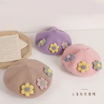 Принцесата на Цветя Барети за малки момичета, шапки за бебета, 3D Цветни шапки, шапки