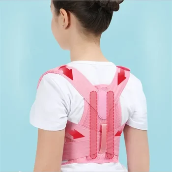 Регулируеми Детски Коректор на стойката на тялото Колан за подпомагане на гърба Детски Ортопедичен Корсет За здравето на гръбначния стълб на гърба лумбалния отдел на раменните скоби за деца