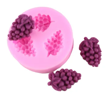 Силиконовата форма във формата на грозде, 3D Форма за сапун, форми за украса на торти, празни приказки, форми за шоколад, паста, глинени форми