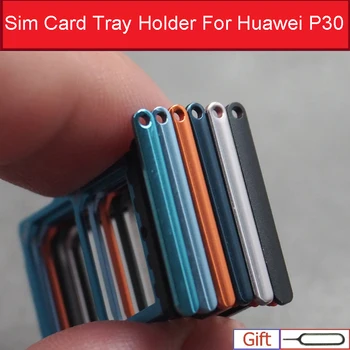 Титуляр Слота За Тава СИМ-карта Huawei P30 ELE-AL00 ELE-L09 ELE-L29 Micro SD Card Reader Жак Адаптер за Резервни Части