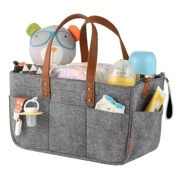 Чанта за съхранение на бебешки пелени, преносим родителски фетровая чанта за съхранение на памперси, многофункционална чанта за майките, преносим чанта-титуляр