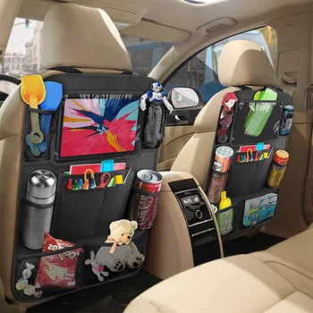Чанта-органайзер за облегалката на столчето за кола, калъфи за столчета за автомобил, защитни покривала за облегалката на столчето за кола за пътуване с деца, чанта за съхранение от плат Оксфорд 600D
