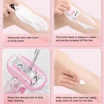 Эпилятор за жени Компактен лек эпилятор за лесно обезкосмяване идеален за използване на цялото тяло Мишници, интимни части на тялото